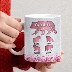 Personalized Mama Bear Tough As Mother Pink Color -Gift Series Store Personalized Mama Bear Tough As Mother Pink Color 3