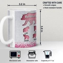 Personalized Mama Bear Tough As Mother Pink Color -Gift Series Store Personalized Mama Bear Tough As Mother Pink Color 5