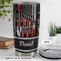Personalized Mechanic Tumbler Mechanic's Tool Metallic Style -Gift Series Store Personalized Mechanic Tumbler Mechanics Tool Metallic Style 3