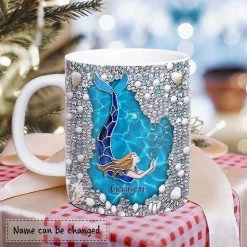 Personalized Mermaid Mug Custom Name -Gift Series Store Personalized Mermaid Mug Custom Name 2