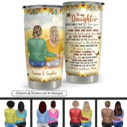 Personalized Mother Daughter Tumbler Sunflower For Woman Mama Girl -Gift Series Store Personalized Mother Daughter Tumbler Sunflower For Woman Mama Girl 2