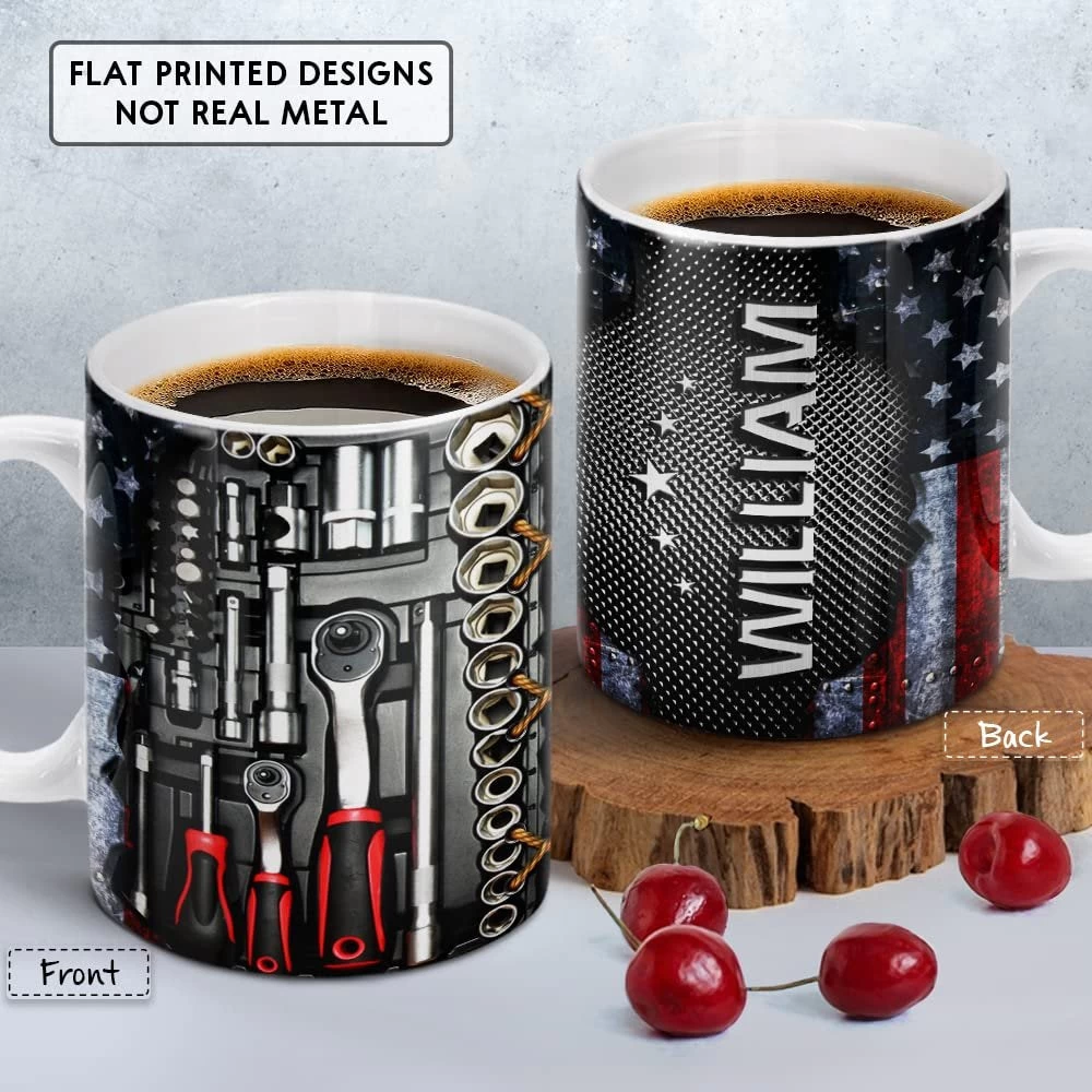 Personalized Mug For Dad Tool Box Drawing 5 Personalized Mug For Dad Tool Box Drawing - Image 3