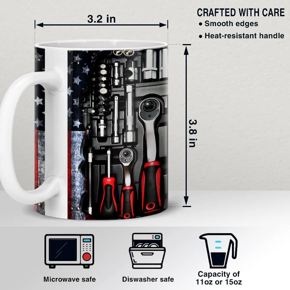 Personalized Mug For Dad Tool Box Drawing 7 Personalized Mug For Dad Tool Box Drawing - Image 5