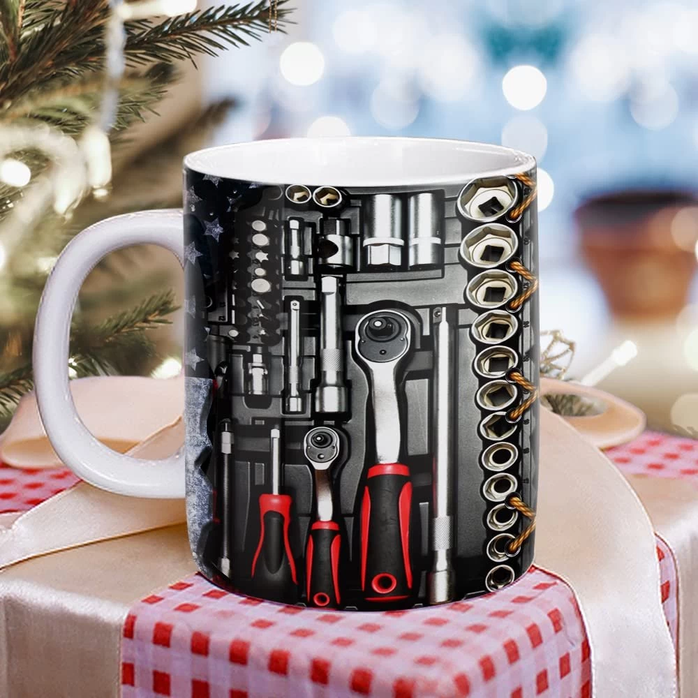 Personalized Mug For Dad Tool Box Drawing 8 Personalized Mug For Dad Tool Box Drawing - Image 6