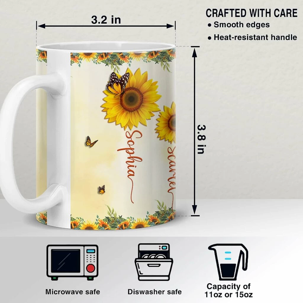 Personalized Mug For Daughter Sunflower Mother And Daughter 8 Personalized Mug For Daughter Sunflower Mother And Daughter - Image 6