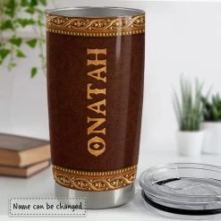 Personalized Native American Style Tumbler Leather Drawing Best Gift -Gift Series Store Personalized Native American Style Tumbler Leather Drawing Best Gift 2