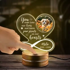 Personalized Night Light Heart Design With Custom Dog Photo -Gift Series Store Personalized Night Light Heart Design With Custom Dog Photo 5
