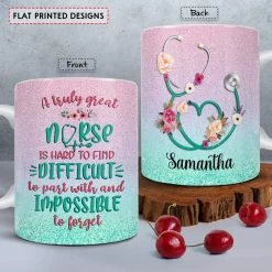 Personalized Nurse Mug Scrubs Rubber Gloves With Custom Name -Gift Series Store Personalized Nurse Mug Scrubs Rubber Gloves With Custom Name 2