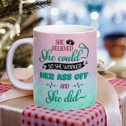 Personalized Nurse Mug Scrubs Rubber Gloves With Custom Name -Gift Series Store Personalized Nurse Mug Scrubs Rubber Gloves With Custom Name 4