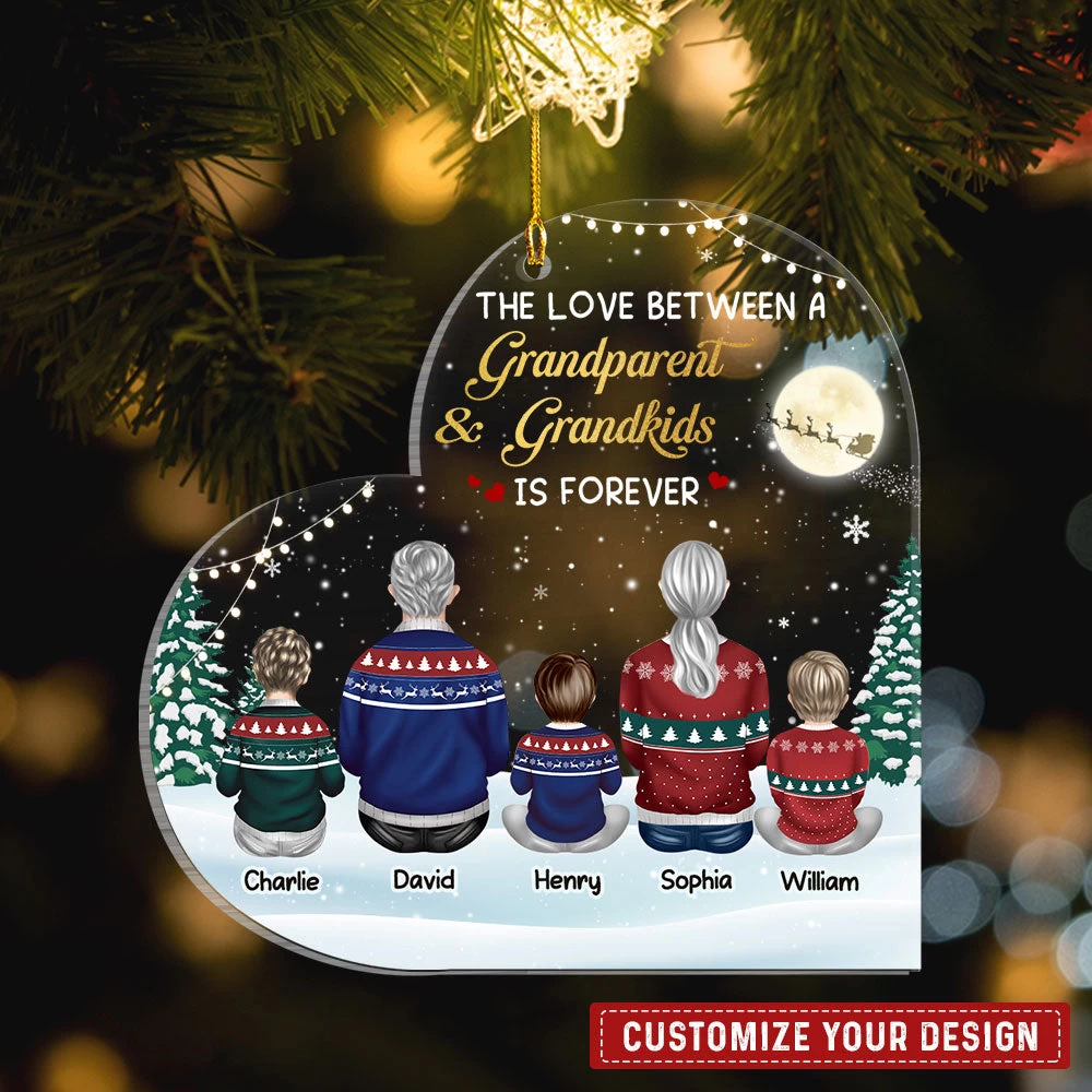 Personalized Ornament For Grandparents Love Grandkids Forever 5 Personalized Ornament For Grandparents Love Grandkids Forever - Image 3