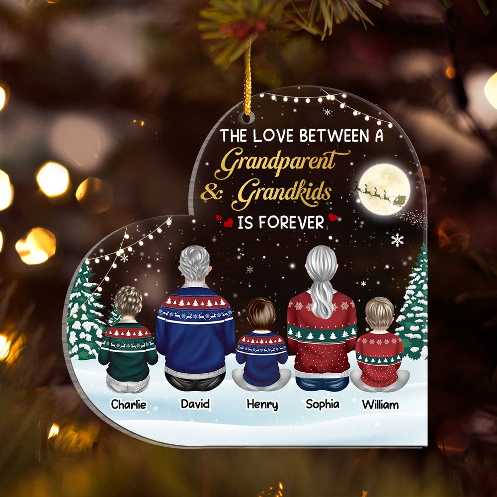 Personalized Ornament For Grandparents Love Grandkids Forever 3 Personalized Ornament For Grandparents Love Grandkids Forever