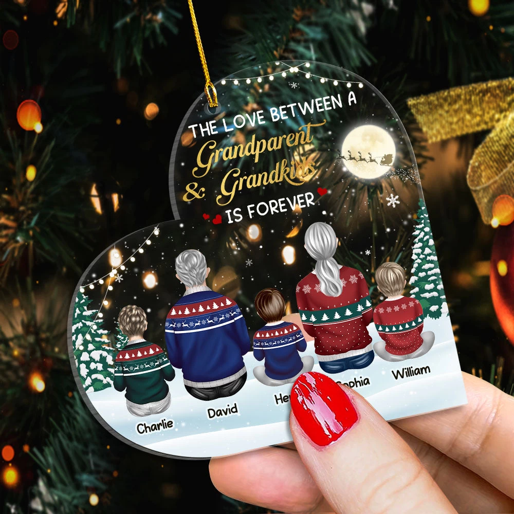 Personalized Ornament For Grandparents Love Grandkids Forever 7 Personalized Ornament For Grandparents Love Grandkids Forever - Image 5