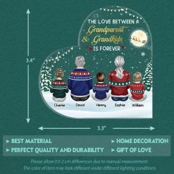 Personalized Ornament For Grandparents Love Grandkids Forever 14 Personalized Ornament For Grandparents Love Grandkids Forever -Gift Series Store Personalized Ornament For Grandparents Love Grandkids Forever 5