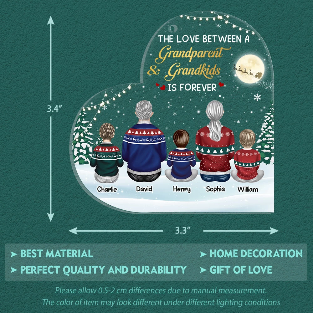 Personalized Ornament For Grandparents Love Grandkids Forever 8 Personalized Ornament For Grandparents Love Grandkids Forever - Image 6