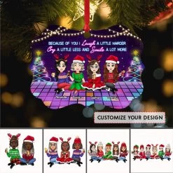 Personalized Ornament For Besties Because Of You I Laugh Harder -Gift Series Store Personalized Ornament for Besties Because Of You I Laugh Harder 6