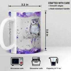 Personalized Owl Mug Jewelry Drawing Style -Gift Series Store Personalized Owl Mug Jewelry Drawing Style 5