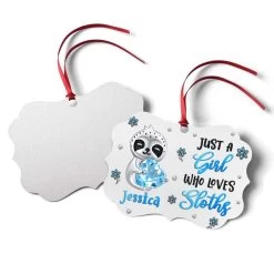 Personalized Sloth Ornament Jewelry Style Love Sloths -Gift Series Store Personalized Sloth Ornament Jewelry Style Love Sloths 5