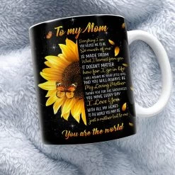 Personalized To My Mom Mug You're The World Sunflower -Gift Series Store Personalized To My Mom Mug Youre The World Sunflower 3