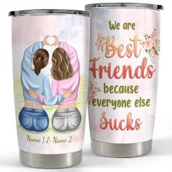 Personalized Tumbler For Best Friend Funny Gifts Soulmate Friendship
