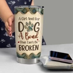 Personalized Tumbler For Dog Mom With Custom Dog Name Mandala Drawing -Gift Series Store Personalized Tumbler For Dog Mom With Custom Dog Name Mandala Drawing 5