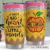 Personalized Tumbler For Teacher Big Heart To Shape Little Minds -Gift Series Store Personalized Tumbler For Teacher Big Heart To Shape Little Minds 1