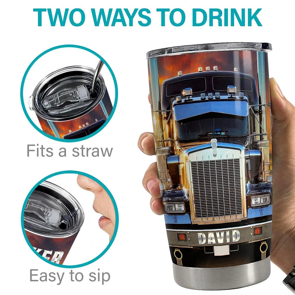 Personalized Tumbler For Trucker Nutrition Facts 9 Personalized Tumbler For Trucker Nutrition Facts - Image 7