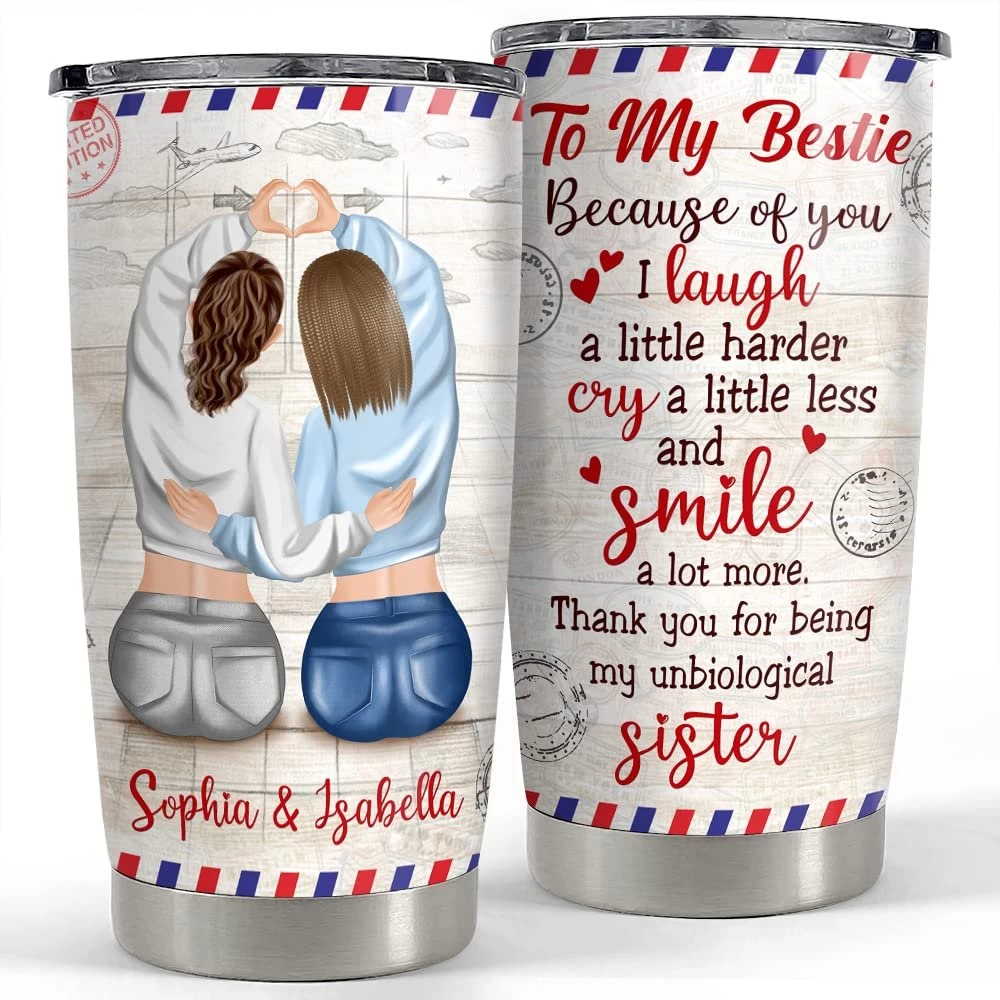 Personalized Tumbler Letter To My Bestie Custom Clothes For Bestie 3 Personalized Tumbler Letter To My Bestie Custom Clothes For Bestie
