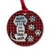 Personalized Wood Dog Mom Ornament Christmas Gift With Pawprint 1 Personalized Wood Dog Mom Ornament Christmas Gift With Pawprint -Gift Series Store Personalized Wood Dog Mom Ornament Christmas Gift With Pawprint
