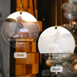 Personalized Memorial Grandma Ornament In Loving Memory Custom Photo Acrylic Ornament 2024 For Customized Grandma Name Ornament -Gift Series Store SJORLIMP19092022007AR MK03