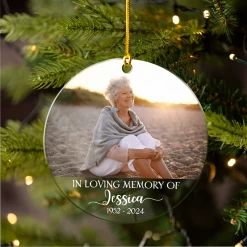 Personalized Memorial Grandma Ornament In Loving Memory Custom Photo Acrylic Ornament 2024 For Customized Grandma Name Ornament -Gift Series Store SJORLIMP19092022007AR MK04