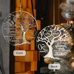 Personalized Anniversary Ornament Married Couple 50th Golden Married Acrylic Ornament 2024 For Xmas Lovers Husband Wife Gift Ideas 13 Personalized Anniversary Ornament Married Couple 50th Golden Married Acrylic Ornament 2024 For Xmas Lovers Husband Wife Gift Ideas -Gift Series Store SJORNTTBCKL06102022003AR MK03