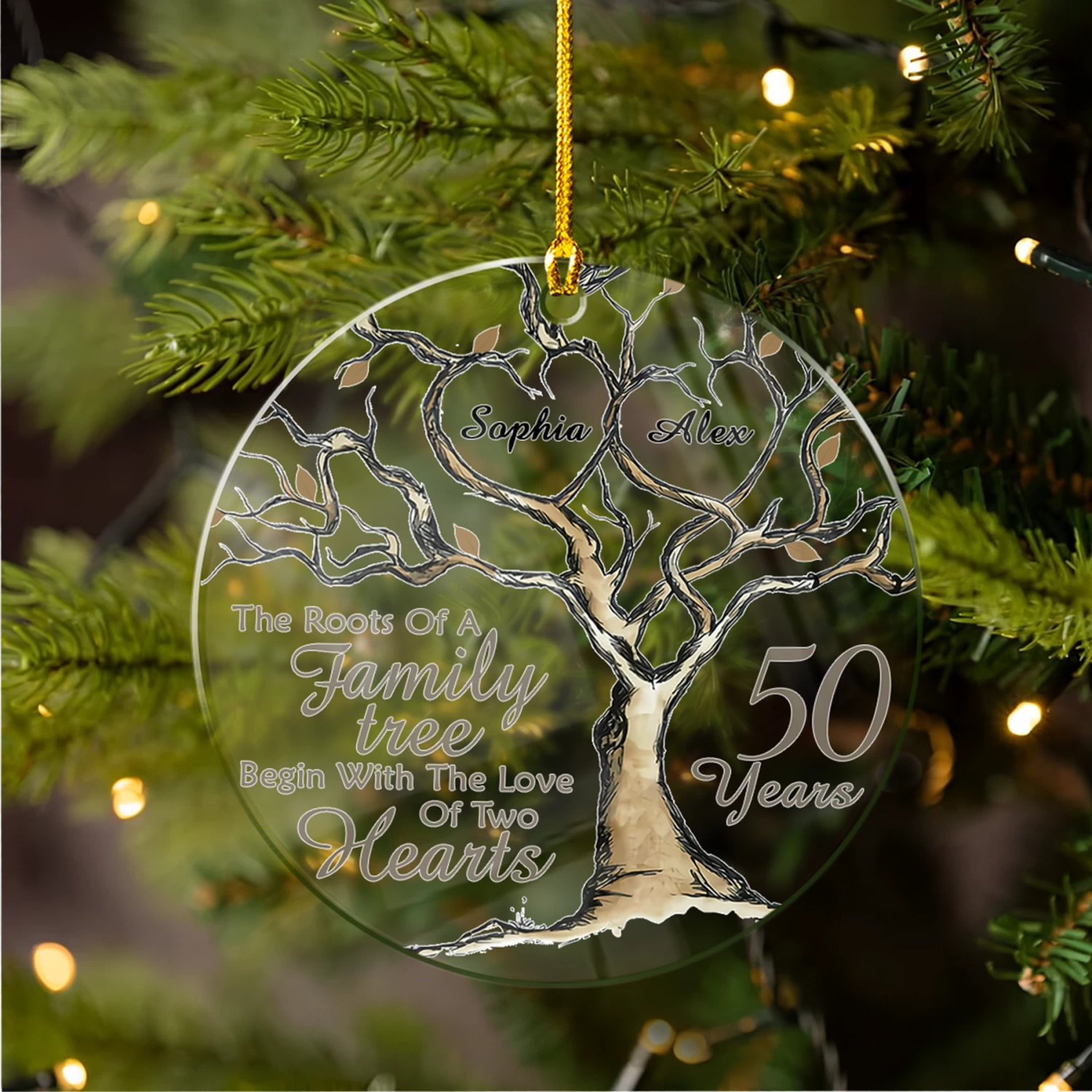 Personalized Anniversary Ornament Married Couple 50th Golden Married Acrylic Ornament 2024 For Xmas Lovers Husband Wife Gift Ideas 7 Personalized Anniversary Ornament Married Couple 50th Golden Married Acrylic Ornament 2024 For Xmas Lovers Husband Wife Gift Ideas - Image 5