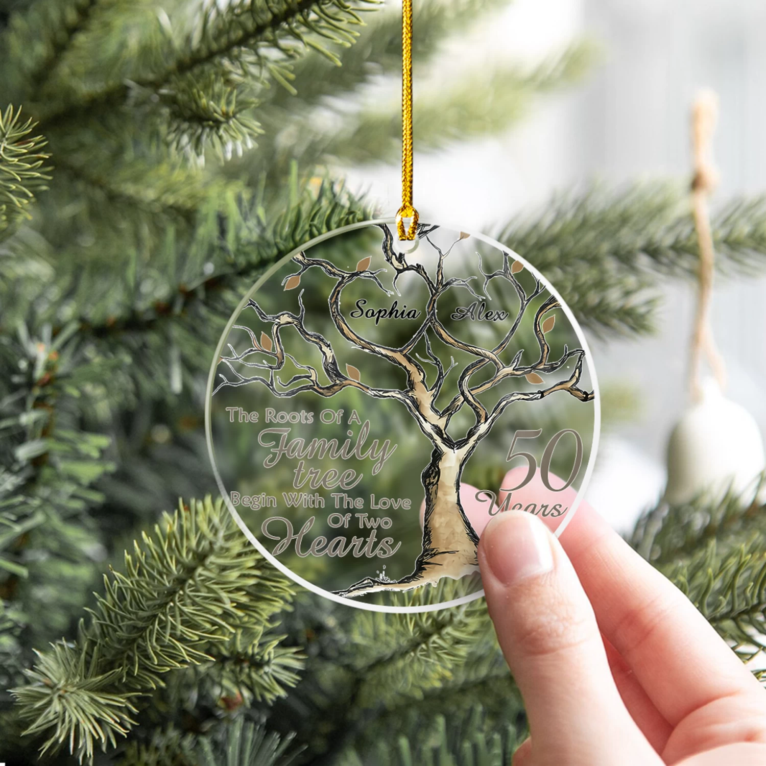 Personalized Anniversary Ornament Married Couple 50th Golden Married Acrylic Ornament 2024 For Xmas Lovers Husband Wife Gift Ideas 9 Personalized Anniversary Ornament Married Couple 50th Golden Married Acrylic Ornament 2024 For Xmas Lovers Husband Wife Gift Ideas - Image 7