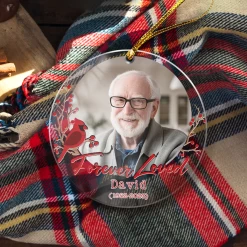 Personalized Memorial Cusstom Photo Ornament Cardinal Acrylic Ornament 2024 For Memorial Loved One Sympathy Gift Keepsake Xmas Gift Ideas -Gift Series Store SJORNTTNN05102022031AR 20MK8