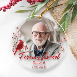 Personalized Memorial Cusstom Photo Ornament Cardinal Acrylic Ornament 2024 For Memorial Loved One Sympathy Gift Keepsake Xmas Gift Ideas -Gift Series Store SJORNTTNN05102022031AR 20MK9