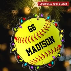 Softball Christmas Personalized Ornament -Gift Series Store Softball Christmas Personalized Ornament 1