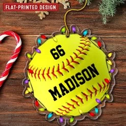 Softball Christmas Personalized Ornament -Gift Series Store Softball Christmas Personalized Ornament 2