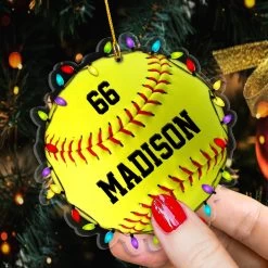 Softball Christmas Personalized Ornament -Gift Series Store Softball Christmas Personalized Ornament 4
