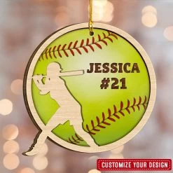 Softball Girl Christmas Personalized Ornament -Gift Series Store Softball Girl Christmas Personalized Ornament 1