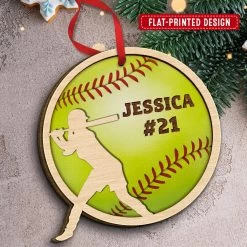 Softball Girl Christmas Personalized Ornament -Gift Series Store Softball Girl Christmas Personalized Ornament 2