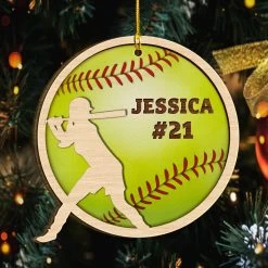 Softball Girl Christmas Personalized Ornament -Gift Series Store Softball Girl Christmas Personalized Ornament 3