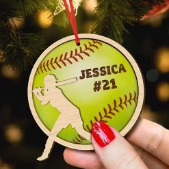 Softball Girl Christmas Personalized Ornament -Gift Series Store Softball Girl Christmas Personalized Ornament 4