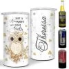Personalized A Woman Loves Owl Can Cooler Jewelry Drawing Style -Gift Series Store personalized a woman loves owl can cooler jewelry drawing style main