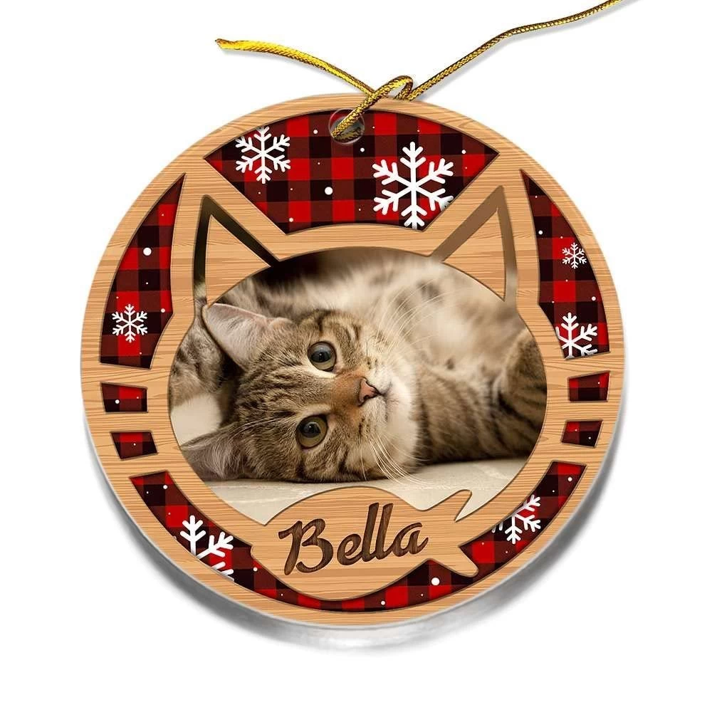 Personalized Acrylic Cat Ornaments Cat Custom Photo 3 Personalized Acrylic Cat Ornaments Cat Custom Photo