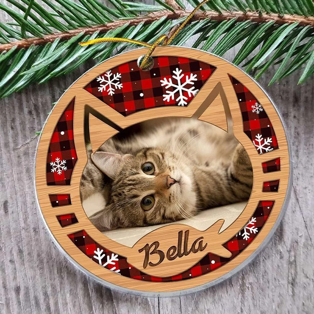Personalized Acrylic Cat Ornaments Cat Custom Photo 6 Personalized Acrylic Cat Ornaments Cat Custom Photo - Image 4