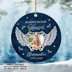 Personalized Acrylic Memorial Ornament Angel Wings -Gift Series Store personalized acrylic memorial ornament angel wings pt02