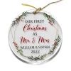 Personalized Acrylic Ornament First Xmas As Mr & Mrs