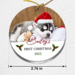 Personalized Acrylic Ornament Puppy First Christmas -Gift Series Store personalized acrylic ornament puppy first christmas pt05