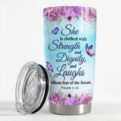Personalized Bible Faith Tumbler Butterfly Inspiration Gift For Girl -Gift Series Store personalized bible faith tumbler butterfly inspiration gift for girl pt02