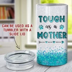 Personalized Blue Mama Bear Can Cooler Tough As A Mother For Mother's Day -Gift Series Store personalized blue mama bear can cooler tough as a mother for mothers day pt02